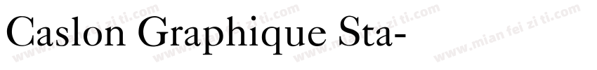 Caslon Graphique Sta字体转换